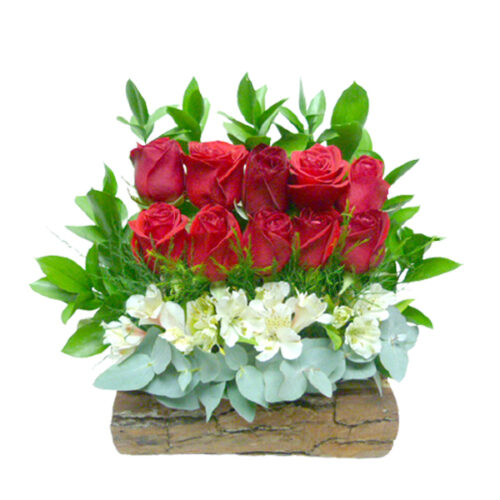 Escalera de Rosas - Arreglo de Rosas Rojas