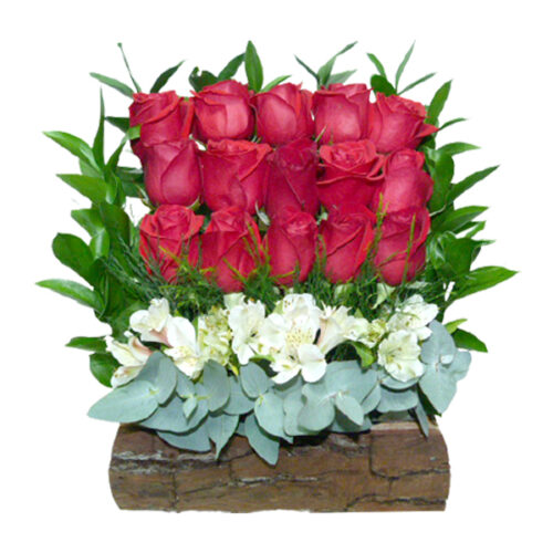 Escalera de Rosas - Arreglo de Rosas Rojas