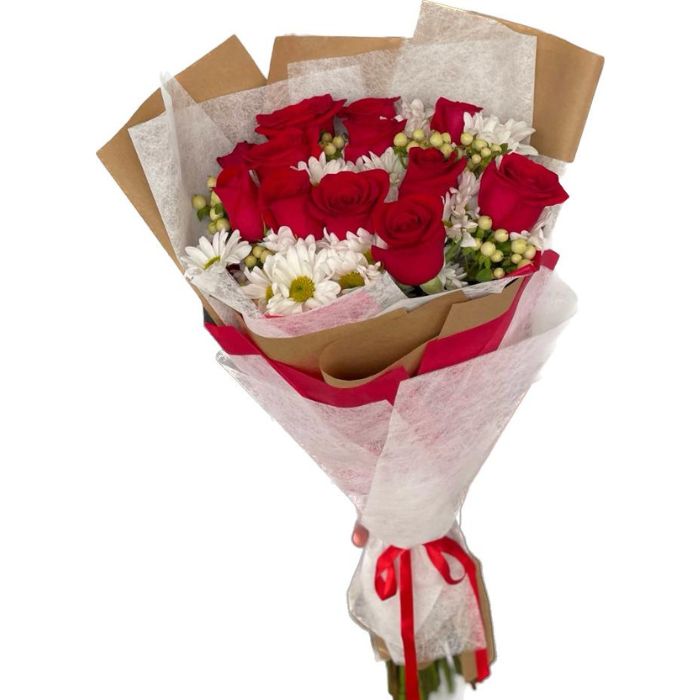 Bouquet Rosas y Margaritas - Ramillete de Rosas