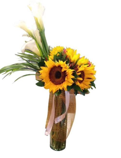 Sol Delicado - Bouquet de Girasoles y Calas